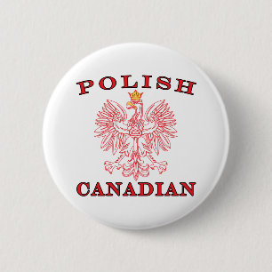 Polish Canadian Red Eagle 2 Inch Round Button