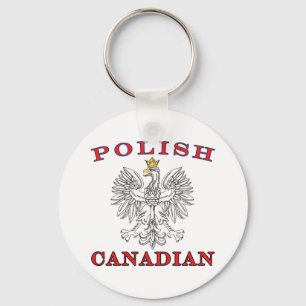 Polish Canadian White Eagle Keychain
