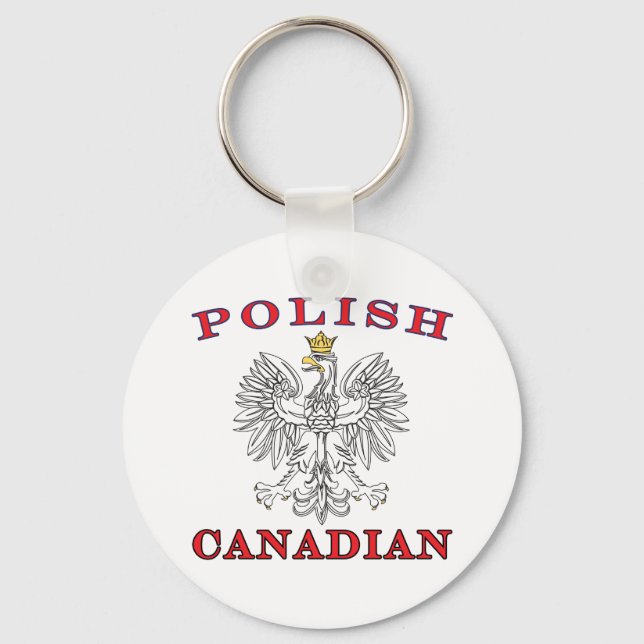 Polish Canadian White Eagle Keychain (Front)
