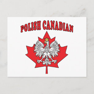 Polish Canadian With Maple Leaf Postcard