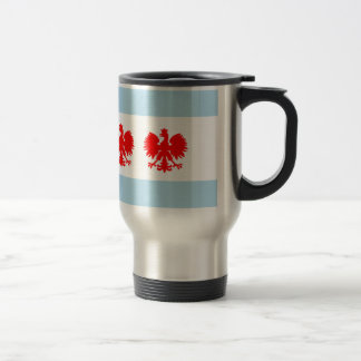 Polish Chicago Flag Travel Mug