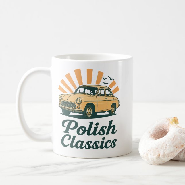 Polish Classics Retro Syrena Coffee Mug (With Donut)