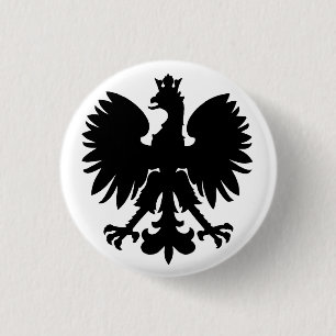 Polish Coat of Arms Eagle 1 Inch Round Button