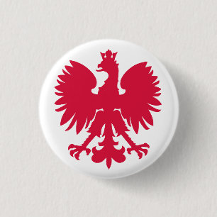 Polish Coat of Arms Eagle 1 Inch Round Button