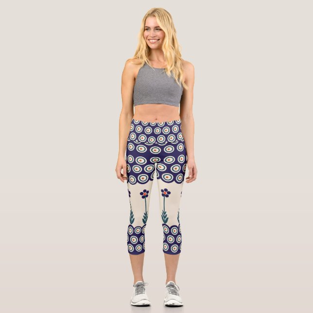 Polish design of traditional ceramics capri leggings (Front)