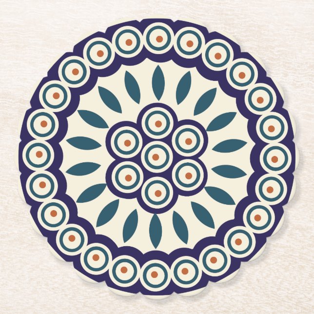Polish design of traditional ceramics. paper coaster (Front)
