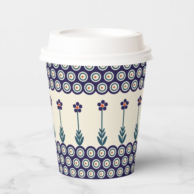 Polish design of traditional ceramics. paper cups (Front)