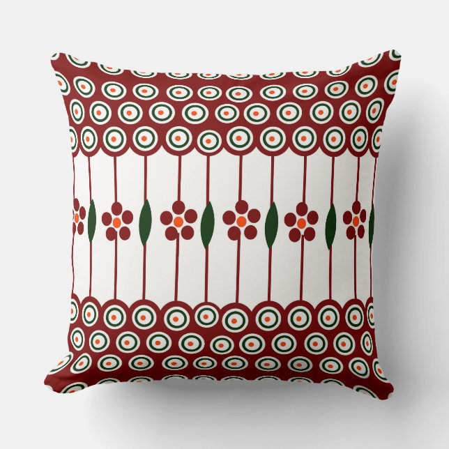Polish design of traditional ceramics throw pillow (Front)
