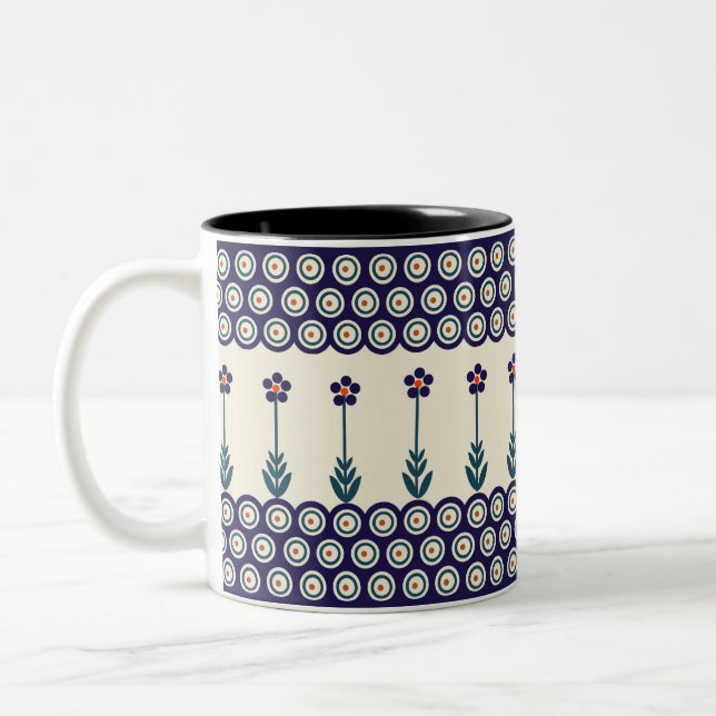 Polish design of traditional ceramics Two-Tone coffee mug (Left)