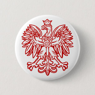 Polish Eagle 2 Inch Round Button
