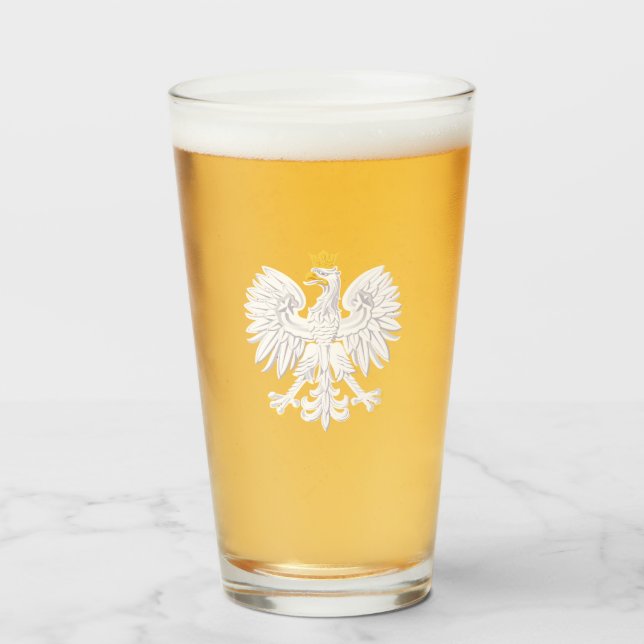Polish Eagle Drinking Glass (Front Filled)
