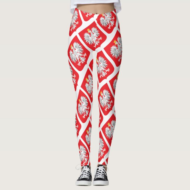 Polish Eagle Flag Leggings (Front)