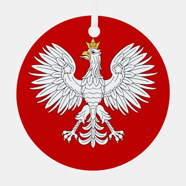 Polish Eagle Metal Ornament (Front)