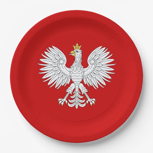 Polish Eagle Paper Plate (Front)