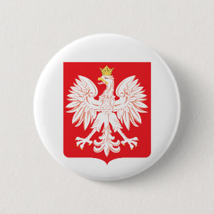 Polish Eagle Red Shield 2 Inch Round Button