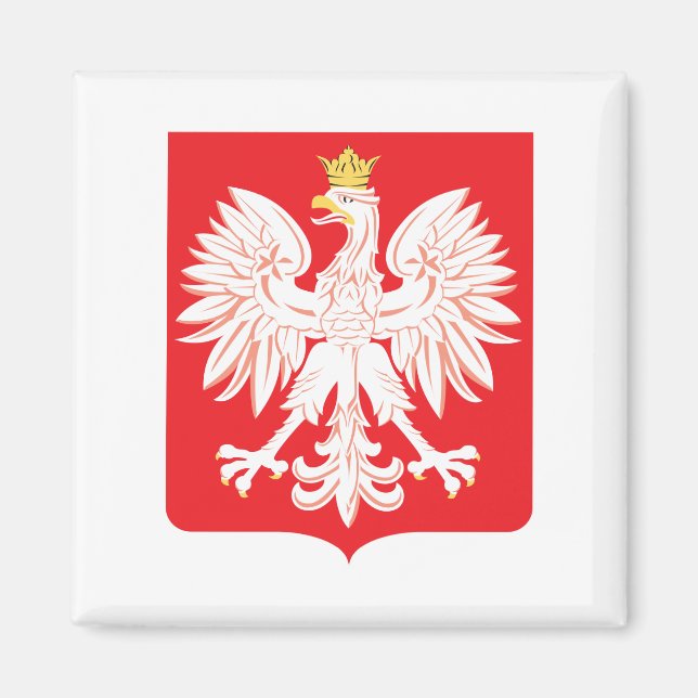 Polish Eagle Red Shield Magnet (Front)