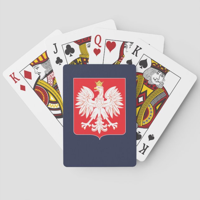 Polish Eagle Red Shield Playing Cards (Back)