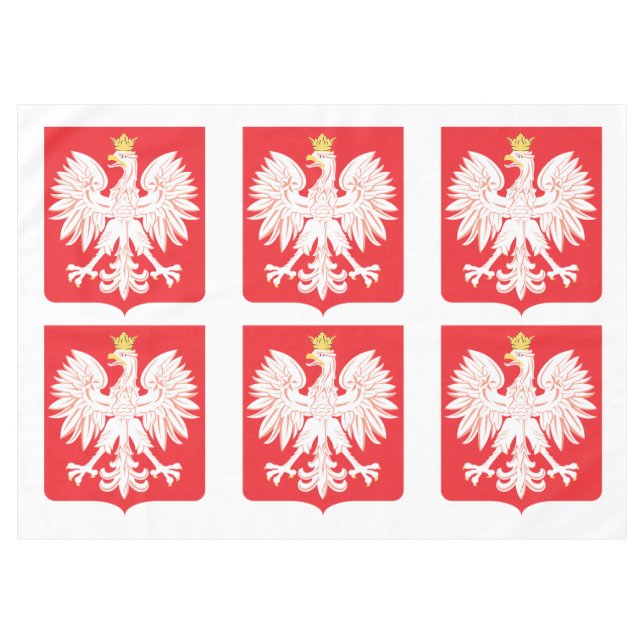 Polish Eagle Red Shield Tablecloth (Front (Horizontal))