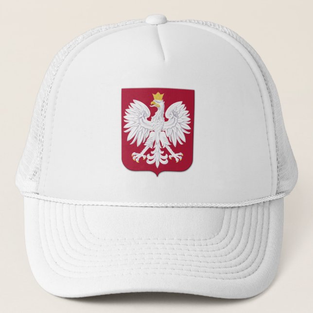 Polish Eagle Red Shield Trucker Hat (Front)