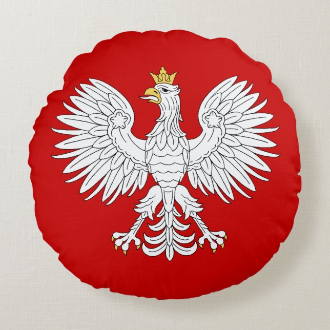 Polish Eagle Round Pillow (Front)