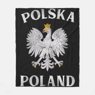 Polish Eagle T Poland Coat Of Arms Polska Fleece Blanket