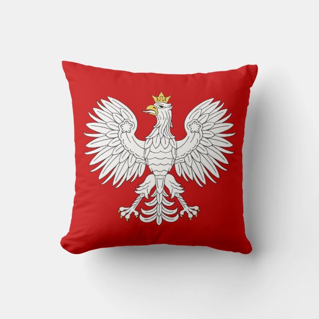Polish Eagle Throw Pillow (Front)