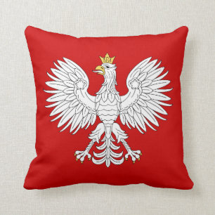 Polish Eagle Throw Pillow