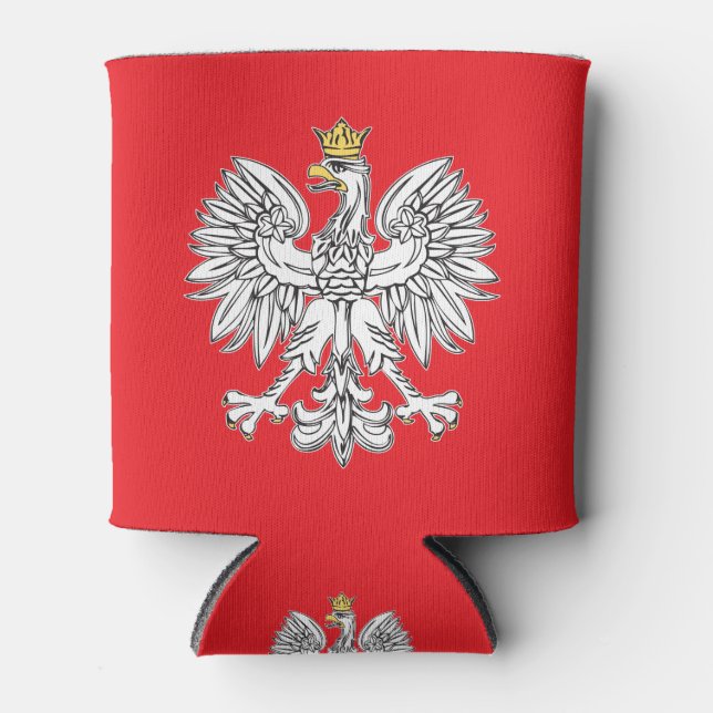 Polish Eagle With Gold Crown Foam Cooler (Front)