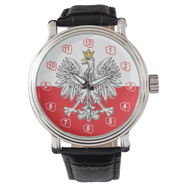 Polish Eagle With Gold Crown Watch (Front)