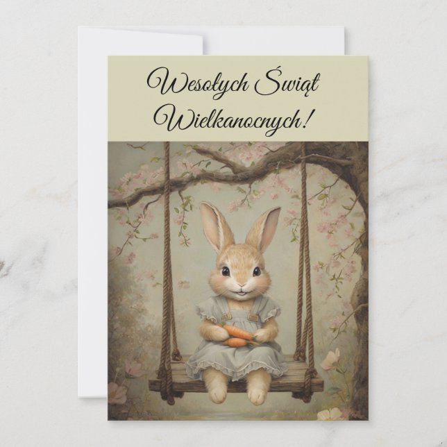 Polish Easter Greetings Wesolych Swiat Invitation (Front)