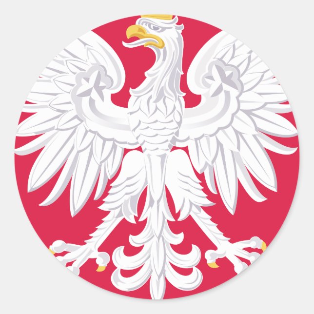 Polish Emblem - Poland Shield - Polska Herb Polski Classic Round Sticker (Front)