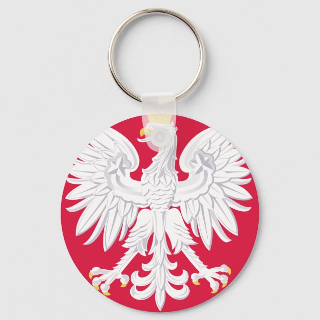 Polish Emblem - Poland Shield - Polska Herb Polski Keychain (Front)
