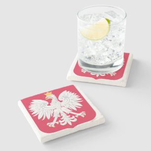 Polish Emblem - Poland Shield - Polska Herb Polski Stone Coaster