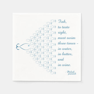 Polish Fish Proverb Napkin