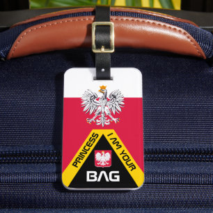 Polish Flag, bag tags, Poland / Personalized Luggage Tag