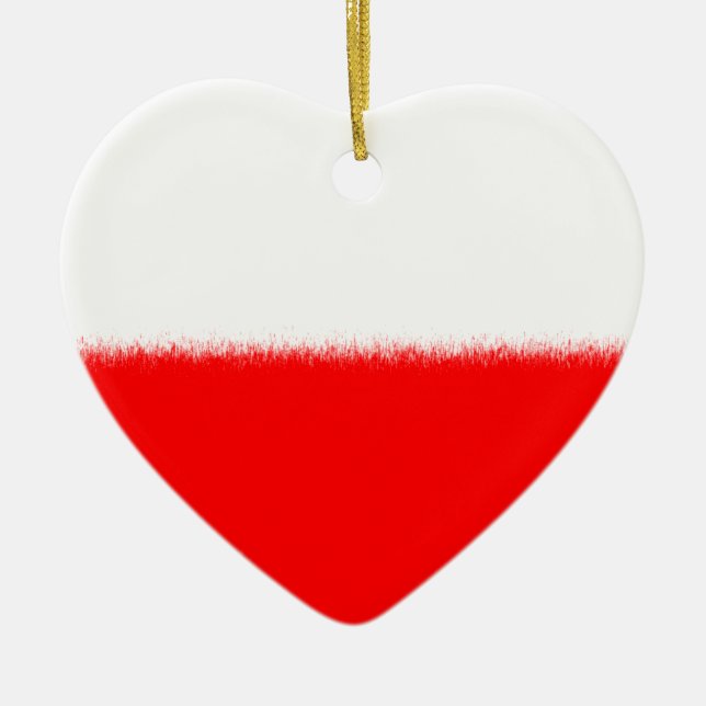 Polish Flag Ceramic Ornament (Front)