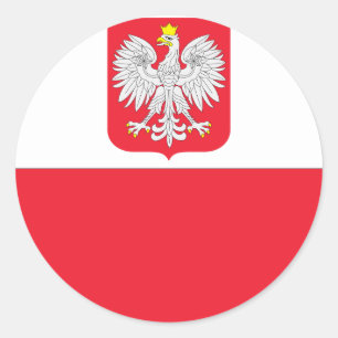Polish Flag Classic Round Sticker