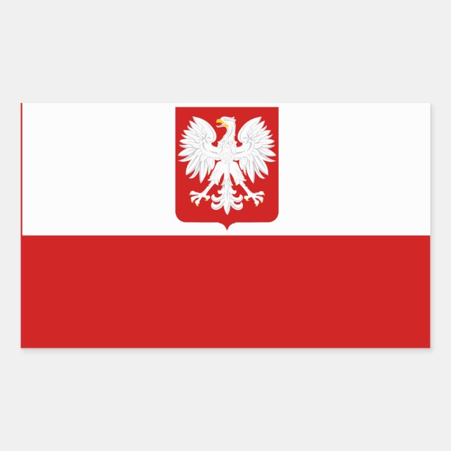 Polish Flag Coat of Arms Sticker (Front)