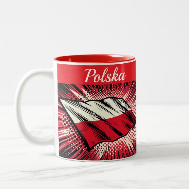 Polish flag coffee Mug (Left)