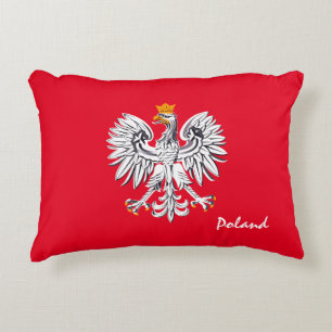 Polish flag & Eagle, Poland fashion holiday/sports Accent Pillow