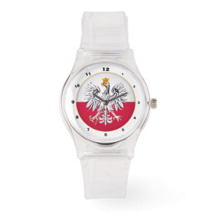 Polish Flag & Eagle, Poland trendy fashion /design Watch