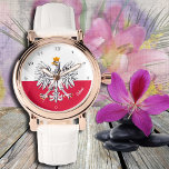 Polish Flag & Eagle, Poland trendy fashion /sports Watch<br><div class="desc">Watches: Poland & Eagle,  Polish Flag trendy fashion - love my country,  travel,  holiday,  national patriots /sports fans</div>