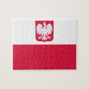 Polish Flag Emblem - Polska Poland - Herb Polski Jigsaw Puzzle