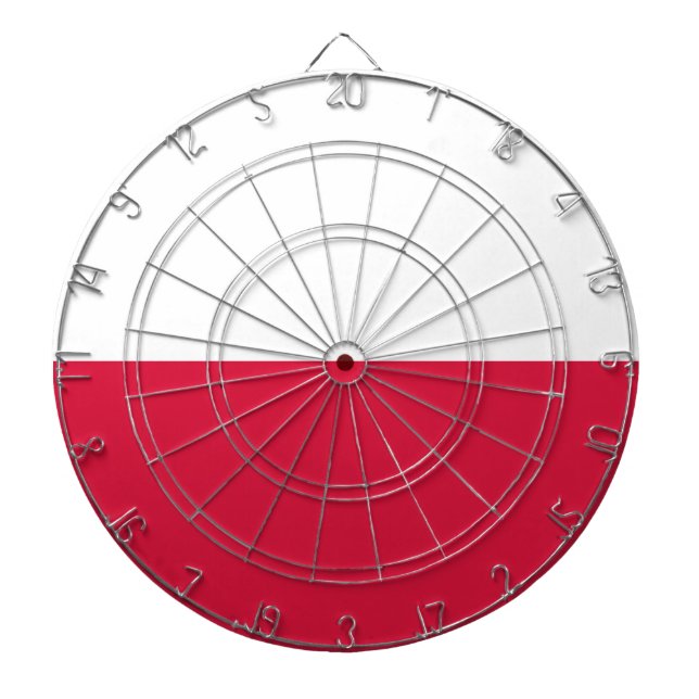 Polish Flag (Poland) Dartboard (Front)