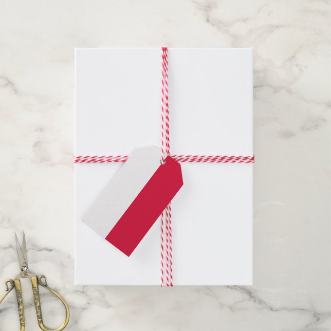 Polish Flag (Poland) Gift Tags (With Twine)