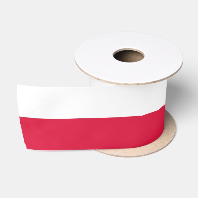 Polish Flag (Poland) Satin Ribbon (Spool)