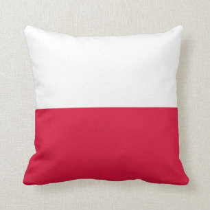 Polish Flag (Poland) Throw Pillow