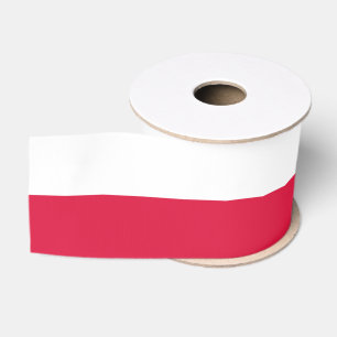 Polish Flag & Poland travel, holiday/sports Grosgrain Ribbon