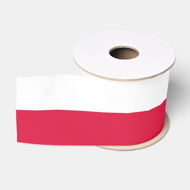 Polish Flag & Poland travel, holiday/sports Grosgrain Ribbon (Spool)