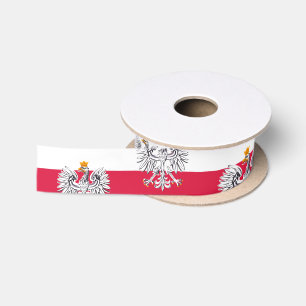 Polish Flag Ribbon, Poland / sports, wrapping Satin Ribbon